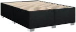 vidaXL Κρεβάτι Boxspring με Στρώμα Μαύρο 140x200 εκ. Υφασμάτινο