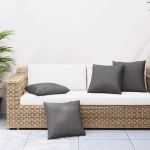 vidaXL Μαξιλάρια Καναπέ 4 τεμ. Ανθρακί 40 x 40 εκ. Υφασμάτινα