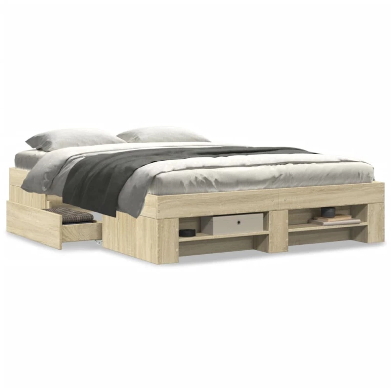 vidaXL Πλαίσιο Κρεβατιού Χωρ. Στρώμα Sonoma Δρυς 120x200εκ. Επ. Ξύλο