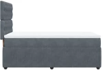 vidaXL Κρεβάτι Boxspring με Στρώμα Σκούρο Γκρι 80x200 εκ. Βελούδινο