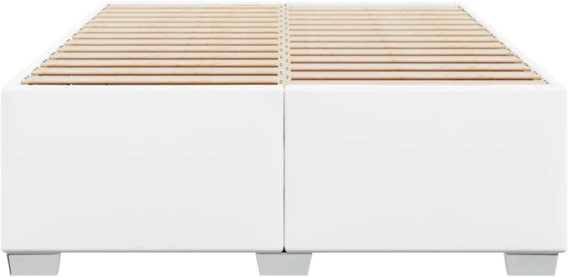 vidaXL Πλαίσιο Κρεβατιού Λευκό 140x190 εκ. από Συνθετικό Δέρμα