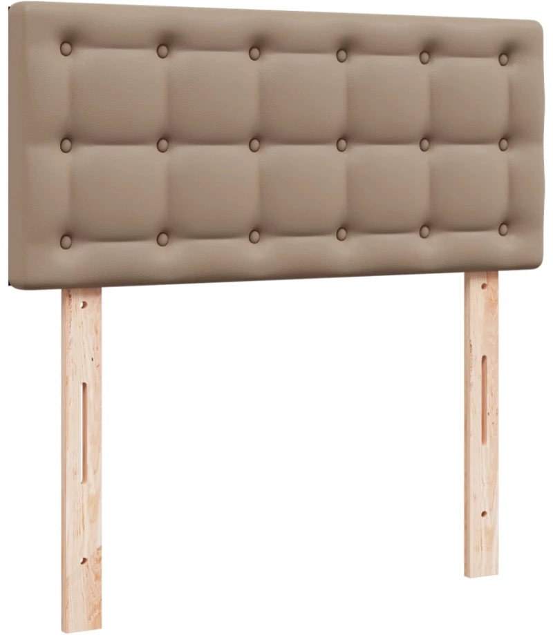 vidaXL Κρεβάτι Boxspring με Στρώμα Καπουτσίνο 120x200εκ.από Συνθ.Δέρμα