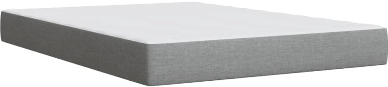vidaXL Κρεβάτι Boxspring με Στρώμα Ανοιχτό Γκρι 140x200 εκ. Υφασμάτινο