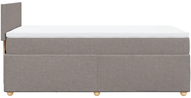 vidaXL Κρεβάτι Boxspring με Στρώμα Taupe 80x200 εκ. Υφασμάτινο