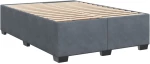 vidaXL Κρεβάτι Boxspring με Στρώμα Σκούρο Γκρι 140x200 εκ. Βελούδινο