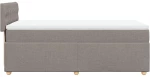 vidaXL Κρεβάτι Boxspring με Στρώμα Taupe 80x200 εκ. Υφασμάτινο