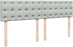 vidaXL Κρεβάτι Boxspring με Στρώμα Ανοιχτό Γκρι 180x200 εκ. Βελούδινο