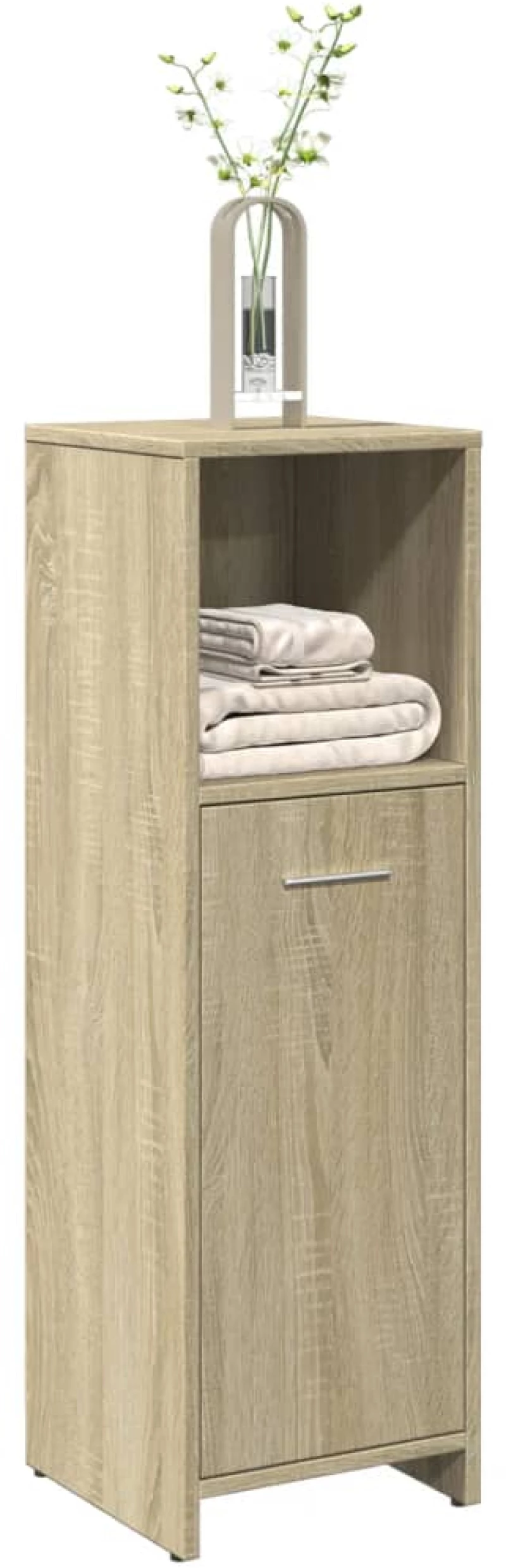 vidaXL Στήλη Μπάνιου Sonoma Δρυς 30 x 30 x 95 εκ. Επεξεργασμένο Ξύλο