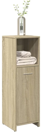 vidaXL Στήλη Μπάνιου Sonoma Δρυς 30 x 30 x 95 εκ. Επεξεργασμένο Ξύλο