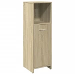 vidaXL Στήλη Μπάνιου Sonoma Δρυς 30 x 30 x 95 εκ. Επεξεργασμένο Ξύλο