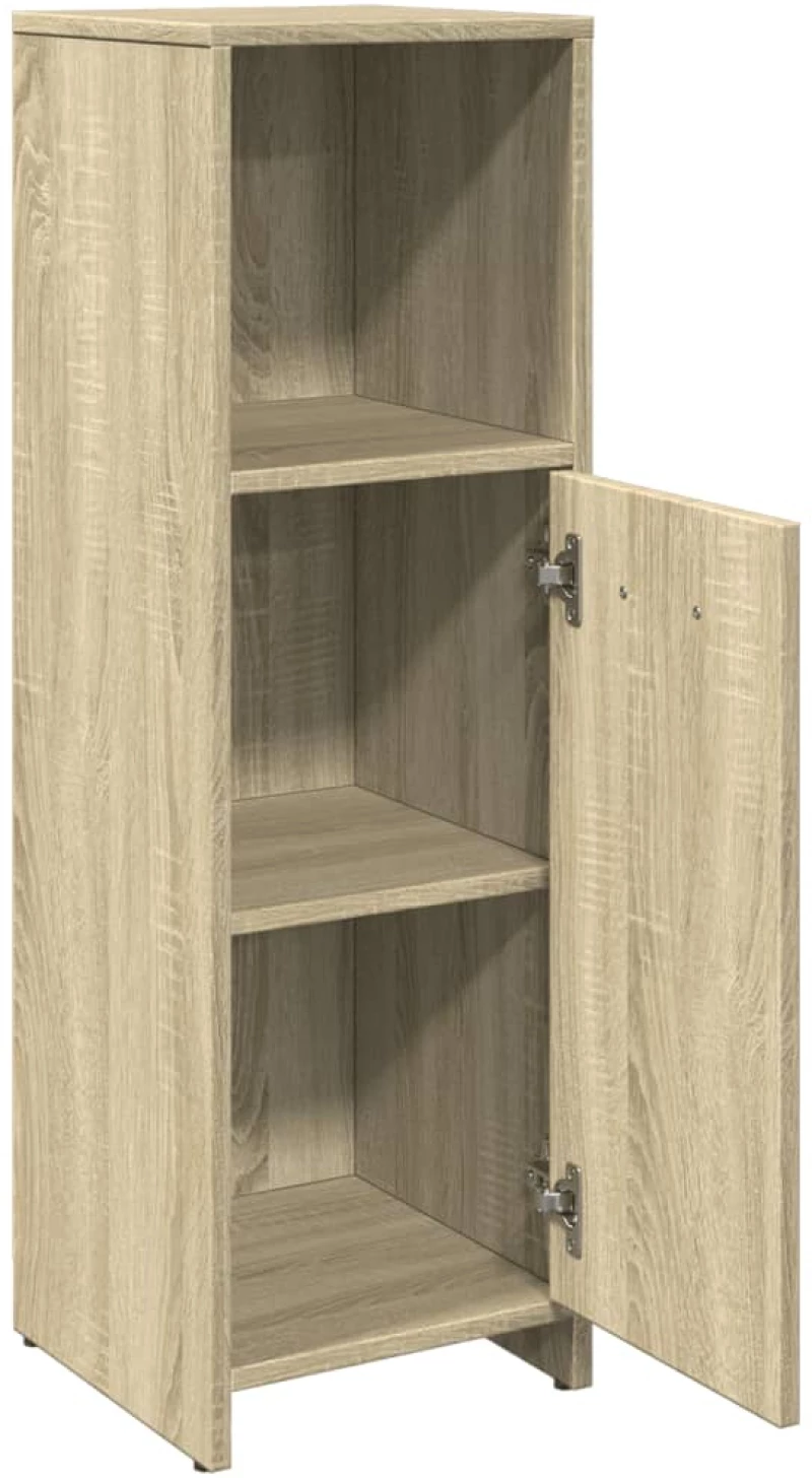 vidaXL Στήλη Μπάνιου Sonoma Δρυς 30 x 30 x 95 εκ. Επεξεργασμένο Ξύλο