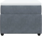 vidaXL Κρεβάτι Boxspring με Στρώμα Σκούρο Γκρι 90x200 εκ. Βελούδινο