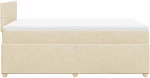 vidaXL Κρεβάτι Boxspring με Στρώμα Κρεμ 120x190 εκ. Υφασμάτινο