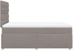 vidaXL Κρεβάτι Boxspring με Στρώμα Taupe 120x200 εκ. Υφασμάτινο