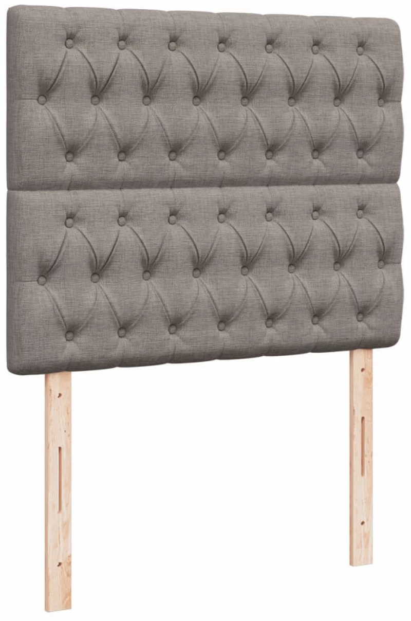 vidaXL Κρεβάτι Boxspring με Στρώμα Taupe 120x200 εκ. Υφασμάτινο