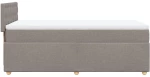 vidaXL Κρεβάτι Boxspring με Στρώμα Taupe 100 x 200 εκ. Υφασμάτινο