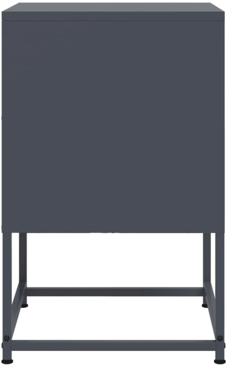 vidaXL Κομοδίνα 2 τεμ. Ανθρακί 36 x 39 x 60,5 εκ. Ατσάλινο