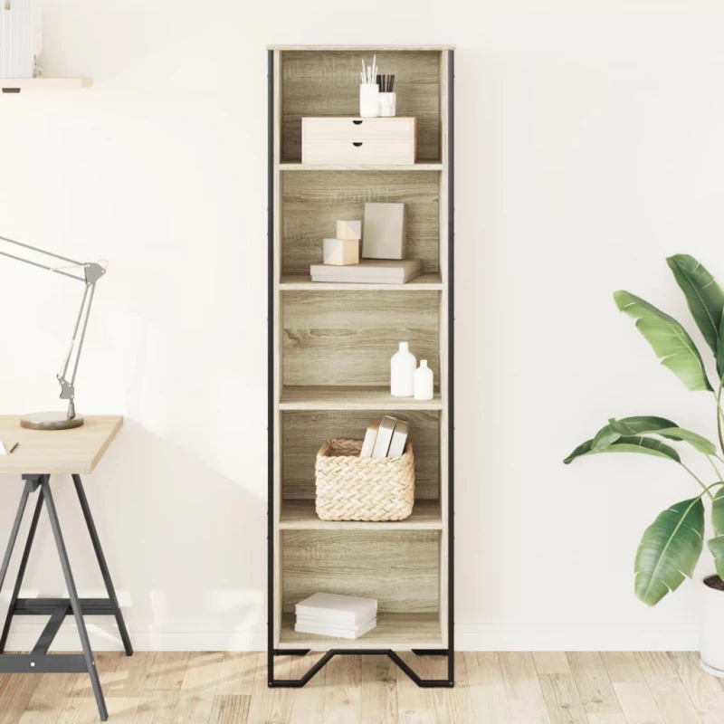 vidaXL Βιβλιοθήκη Sonoma Δρυς 50x31x169 εκ. από Επεξεργασμένο Ξύλο