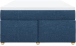 vidaXL Κρεβάτι Boxspring με Στρώμα Μπλε 160x200 εκ. Υφασμάτινο
