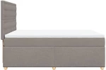 vidaXL Κρεβάτι Boxspring με Στρώμα Taupe 160x200 εκ. Υφασμάτινο