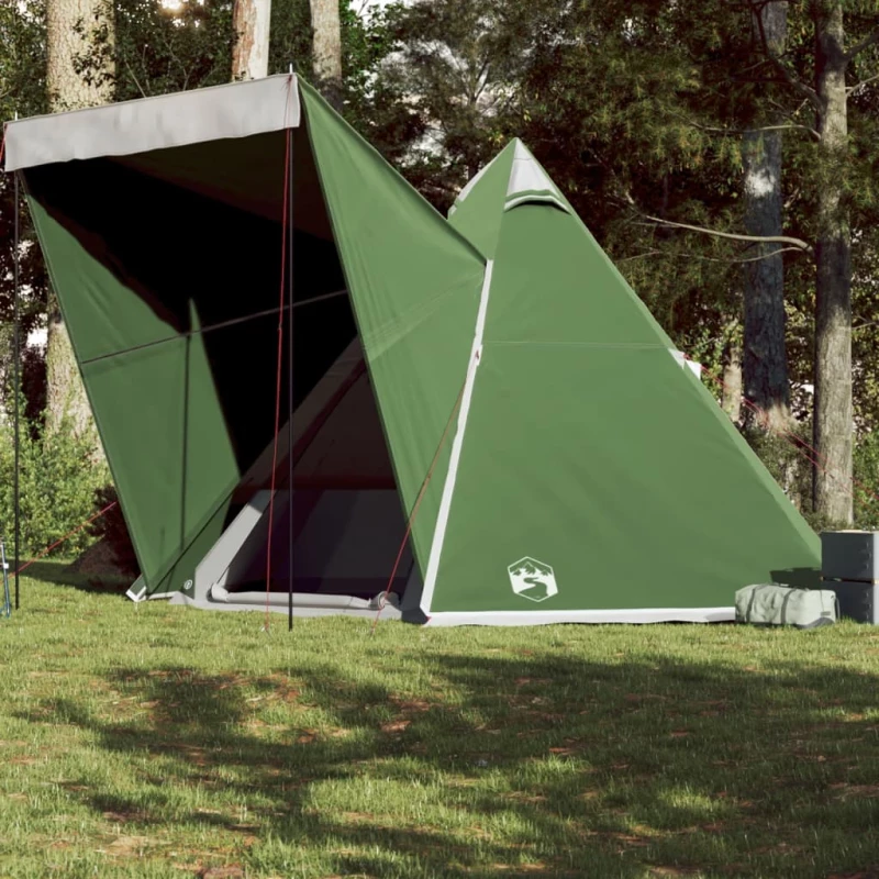vidaXL Σκηνή Οικογενειακή Tipi 6 Ατόμων Αδιάβροχη Πράσινη