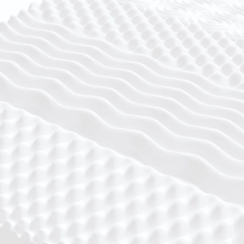 vidaXL Στρώμα Αφρού 7 Ζωνών Σκληρότητα 20 ILD Λευκό 80x220 εκ.