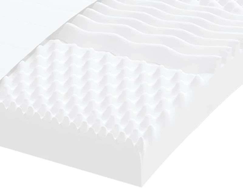 vidaXL Στρώμα Αφρού 7 Ζωνών Σκληρότητα 20 ILD Λευκό 80x220 εκ.