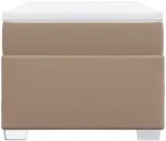 vidaXL Κρεβάτι Boxspring με Στρώμα Καπουτσίνο 90x200εκ.από Συνθ. Δέρμα