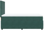 vidaXL Κρεβάτι Boxspring με Στρώμα Σκούρο Πράσινο 90x190 εκ. Βελούδινο