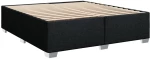 vidaXL Κρεβάτι Boxspring με Στρώμα Μαύρο 180x200 εκ. Υφασμάτινο