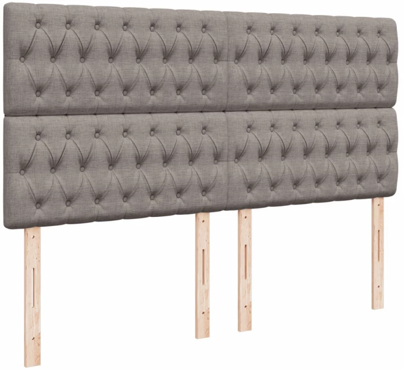 vidaXL Κρεβάτι Boxspring με Στρώμα Taupe 180x200 εκ. Υφασμάτινο