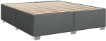 vidaXL Κρεβάτι Boxspring με Στρώμα Σκούρο Γκρι 180x200 εκ Υφασμάτιν