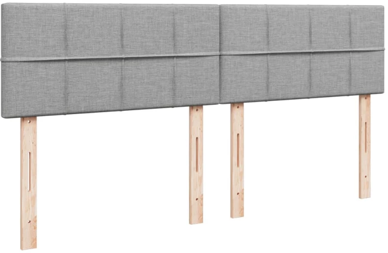vidaXL Κρεβάτι Boxspring με Στρώμα Ανοιχτό Γκρι 180x200 εκ. Υφασμάτινο