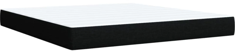 vidaXL Κρεβάτι Boxspring με Στρώμα Μαύρο 180x200 εκ. Υφασμάτινο