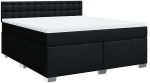 vidaXL Κρεβάτι Boxspring με Στρώμα Μαύρο 180x200 εκ. Υφασμάτινο