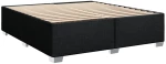 vidaXL Κρεβάτι Boxspring με Στρώμα Μαύρο 180x200 εκ. Υφασμάτινο
