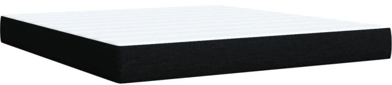 vidaXL Κρεβάτι Boxspring με Στρώμα Μαύρο 180x200 εκ. Υφασμάτινο