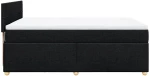 vidaXL Κρεβάτι Boxspring με Στρώμα Μαύρο 140x190 εκ. Υφασμάτινο