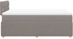 vidaXL Κρεβάτι Boxspring με Στρώμα Taupe 120x200 εκ. Υφασμάτινο