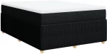 vidaXL Κρεβάτι Boxspring με Στρώμα Μαύρο 140x200 εκ. Υφασμάτινο
