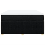 vidaXL Κρεβάτι Boxspring με Στρώμα Μαύρο 140x200 εκ. Υφασμάτινο