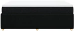vidaXL Κρεβάτι Boxspring με Στρώμα Μαύρο 140x200 εκ. Υφασμάτινο