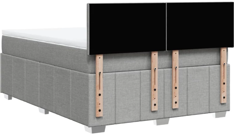 vidaXL Κρεβάτι Boxspring με Στρώμα Αν. Πράσινο 160x200εκ Υφασμάτινο