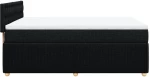 vidaXL Κρεβάτι Boxspring με Στρώμα Μαύρο 140x200 εκ. Υφασμάτινο