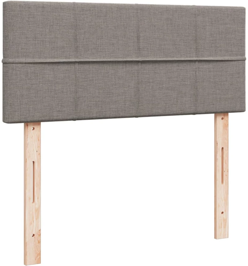 vidaXL Κρεβάτι Boxspring με Στρώμα Taupe 120x200 εκ. Υφασμάτινο
