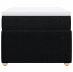 vidaXL Κρεβάτι Boxspring με Στρώμα Μαύρο 80 x 200 εκ. Υφασμάτινο