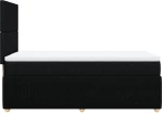 vidaXL Κρεβάτι Boxspring με Στρώμα Μαύρο 100 x 200 εκ. Υφασμάτινο