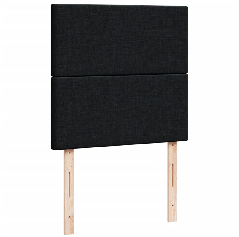 vidaXL Κρεβάτι Boxspring με Στρώμα Μαύρο 100 x 200 εκ. Υφασμάτινο