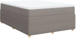 vidaXL Κρεβάτι Boxspring με Στρώμα Taupe 140x200 εκ. Υφασμάτινο