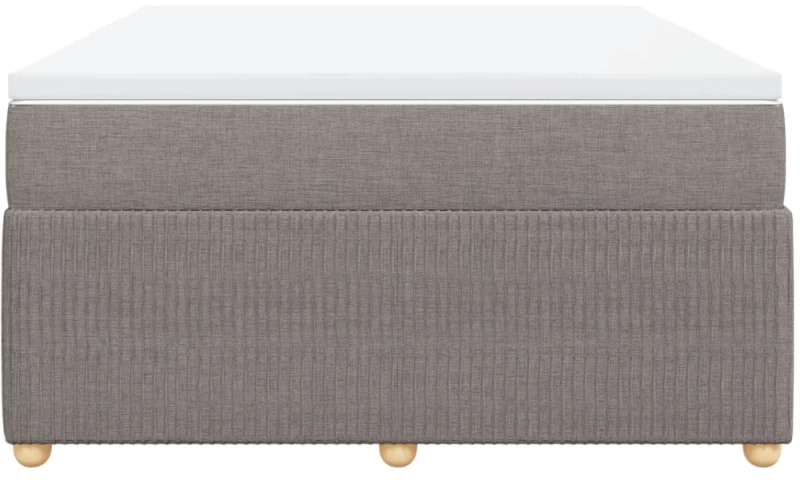vidaXL Κρεβάτι Boxspring με Στρώμα Taupe 140x200 εκ. Υφασμάτινο